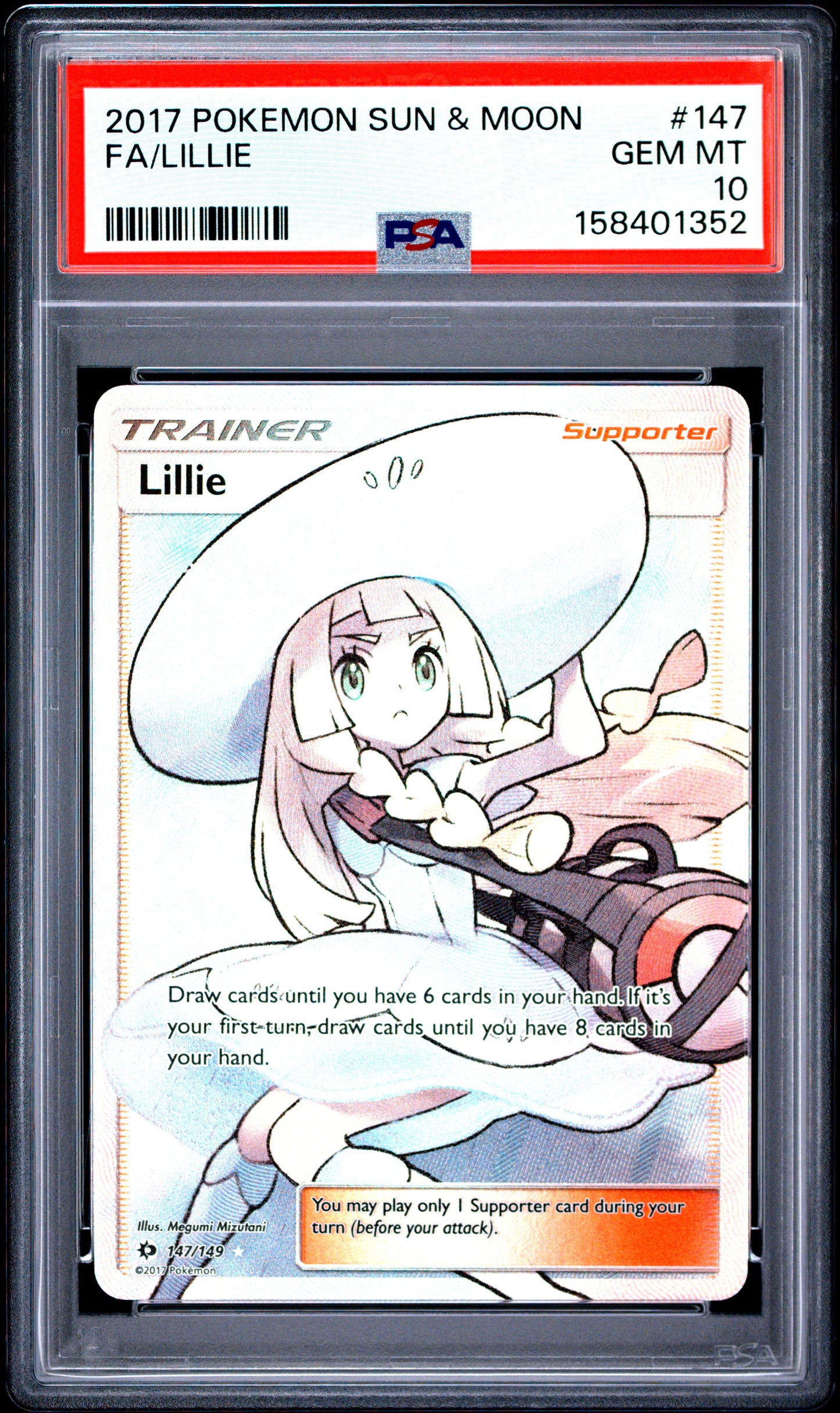 PSA 10 S&M Base Set FA/Lillie 147/149