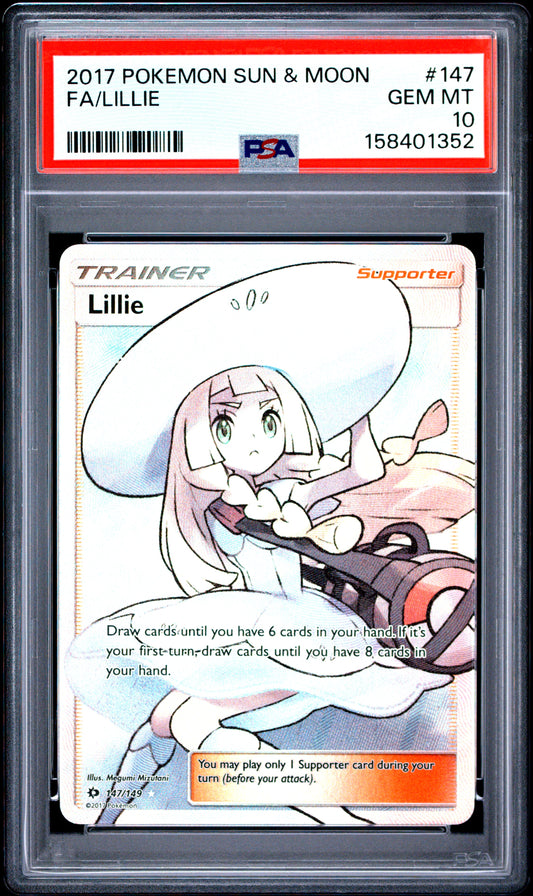 PSA 10 S&M Base Set FA/Lillie 147/149