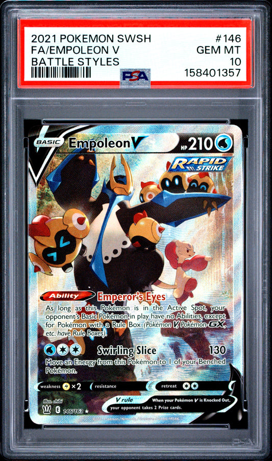 PSA 10 Battle Styles Empoloeon V Alternate Art 146/163
